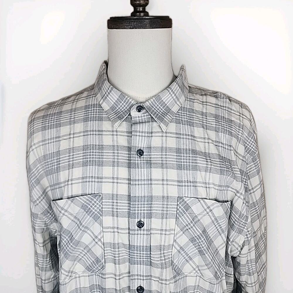 Travis Mathew Cloud Flannel Shirt Mens XXL Plaid Button Up Long Sleeve NWT